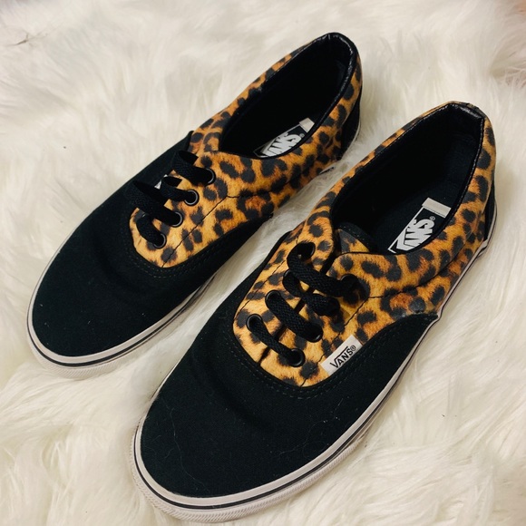 kids vans leopard print